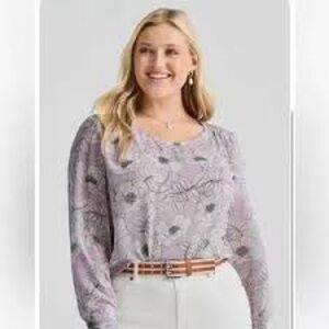CAbi poppy Long Sleeve Blouse